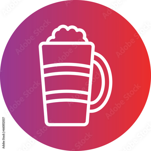 Vector Design Latte Macchiato Icon Style