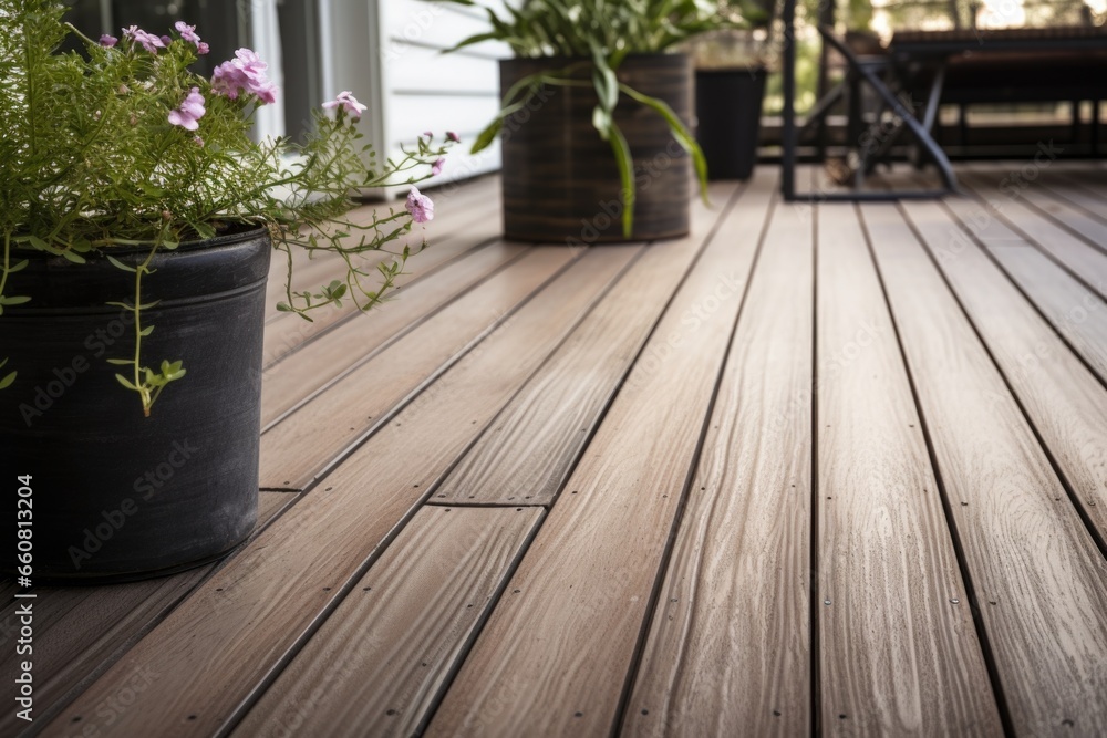 weathered outdoor deck flooring made from wood