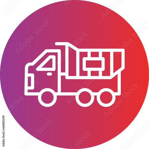 Vector Design Dump Truck Icon Style