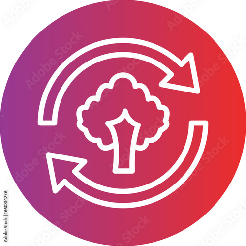 Vector Design Reforestation Icon Style