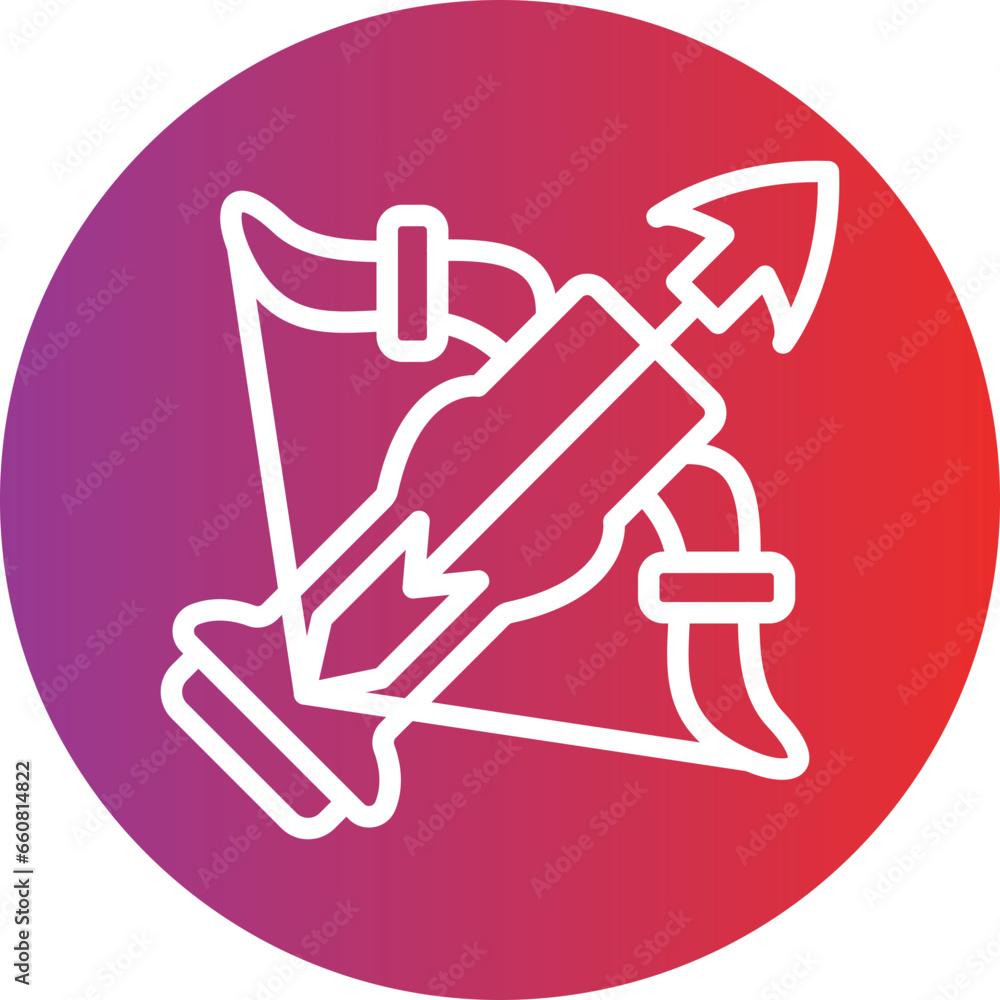 Vector Design Crossbow Icon Style Vector Design Crossbow Icon Style