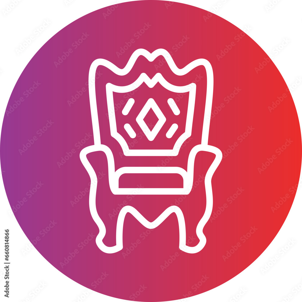Vector Design Throne Icon Style Vector Design Throne Icon Style