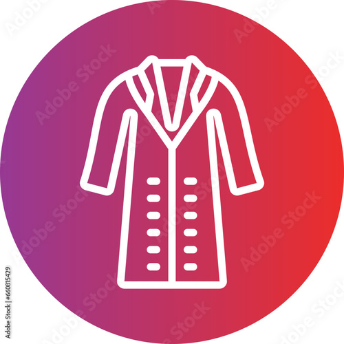 Vector Design Long Coat Icon Style
