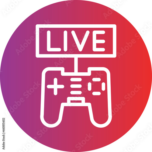 Vector Design Game Streaming Icon Style