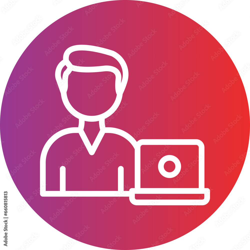 Vector Design Independent Work Icon Style Vector Design Independent Work Icon Style