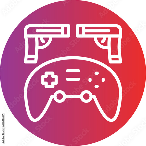 Vector Design Action Game Icon Style