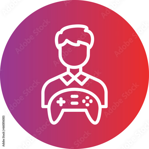 Vector Design Game Designer Male Icon Style