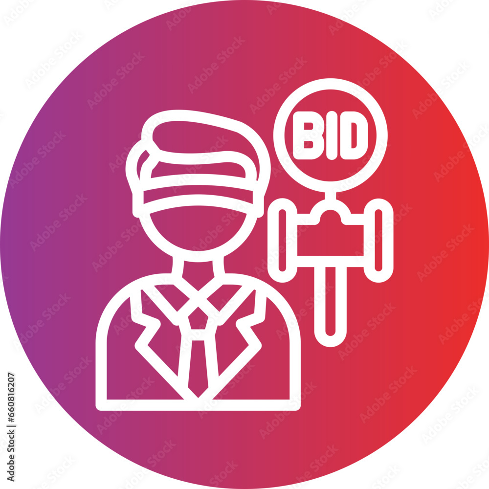 Vector Design Blind Auction Icon Style Vector Design Blind Auction Icon Style