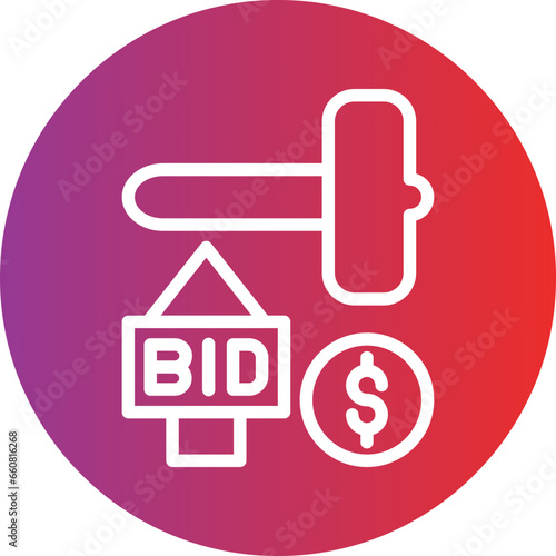 Vector Design Maximum Bid Auction Icon Style
