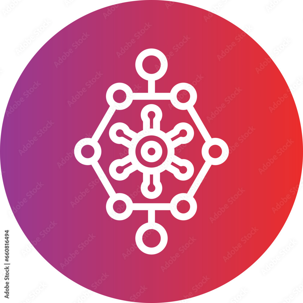 Vector Design Biological Network Icon Style Vector Design Biological Network Icon Style