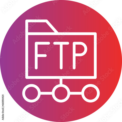 Vector Design Ftp Protocol Icon Style