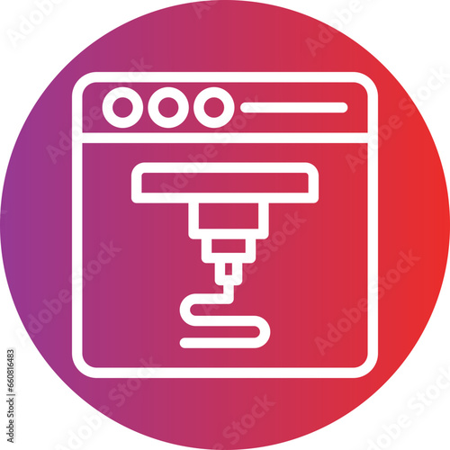 Vector Design Bioprinting Icon Style