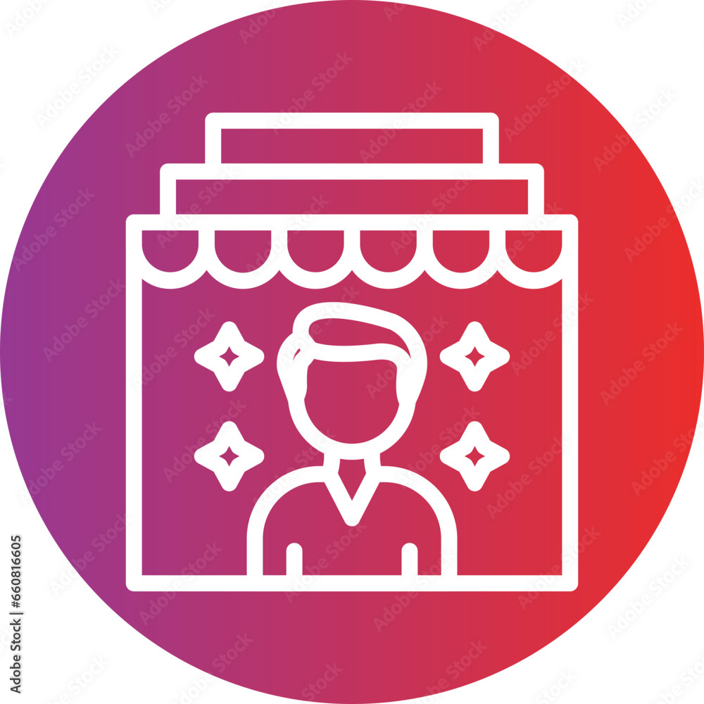 Vector Design In Store Demonstration Icon Style Vector Design In Store Demonstration Icon Style