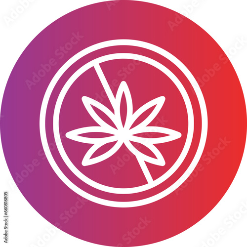 Vector Design No Thc Icon Style