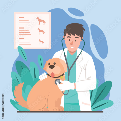 character illustration of a veterinarian