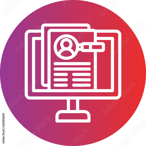 Vector Design Job search Icon Style