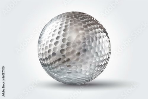 A transparent background with a golf ball  featuring depth of field. Generative AI
