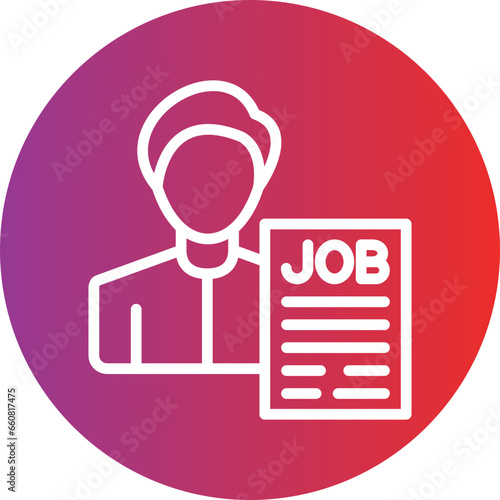 Vector Design Applicant Male Icon Style