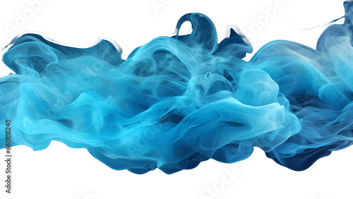 The abstracted blue smoke is gradually spreading. Visualization reference image. Generative AI