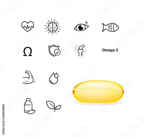 Realistic  mockup with vitality icon set.  Vector illustration isolated on white background. Can be used for medical and cosmetic. EPS10.