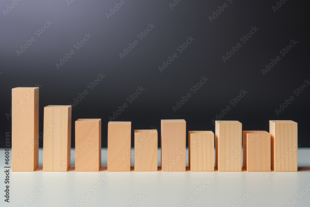 wooden blocks arranged in sequential order to represent a timeline wooden blocks arranged in sequential order to represent a timeline