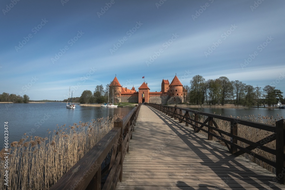 Scenic view of Trakai Castle in Lithuania