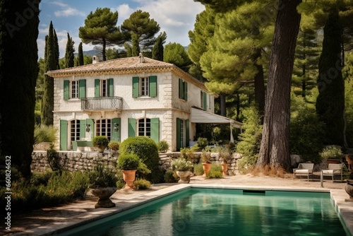 Charming estate in the heart of Provence. Generative AI © Noah