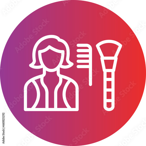 Make Up Artist Female Icon Style