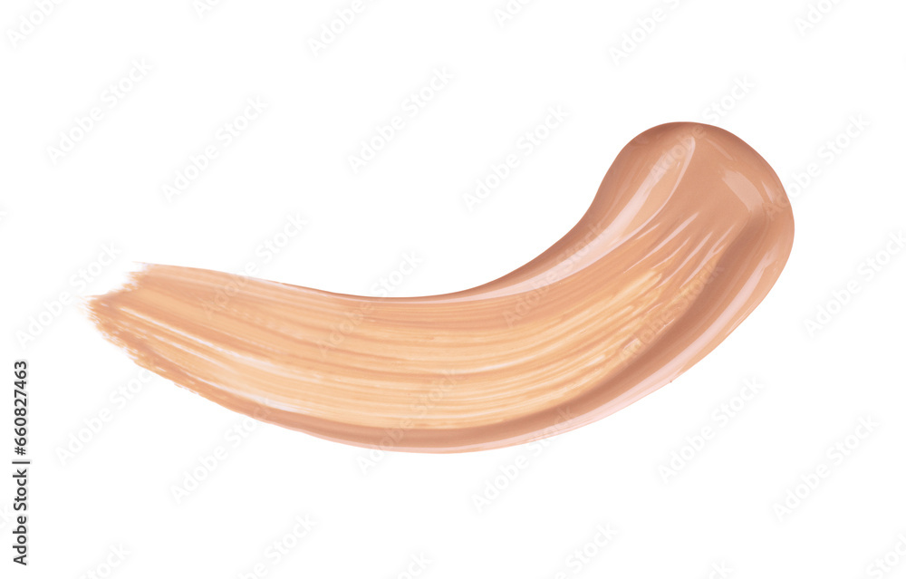 cosmetic smear round drops of foundation on a white backgroun cosmetic smear round drops of foundation on a white backgroun