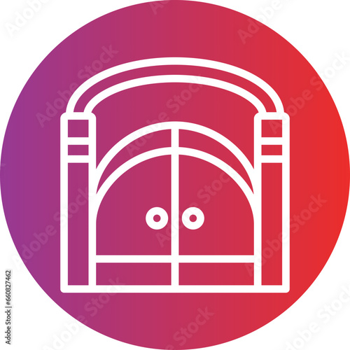 Cementery Gate Icon Style