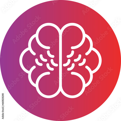 Human Brain Icon Style
