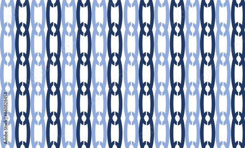 Two tone blue chain link vertically abstract background with seamless repeat as bead curtain pattern, replete image design for fabric printing