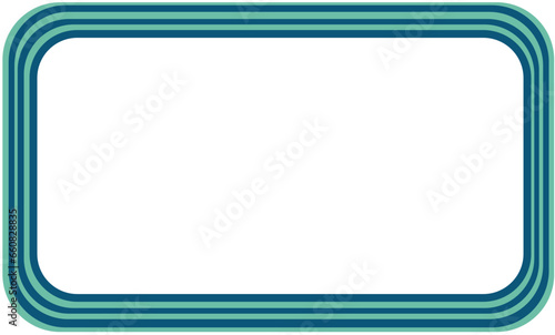 green frame with a frame, multiple line Green frame isolated on a white background, frame for painting or picture on white background with clipping path 