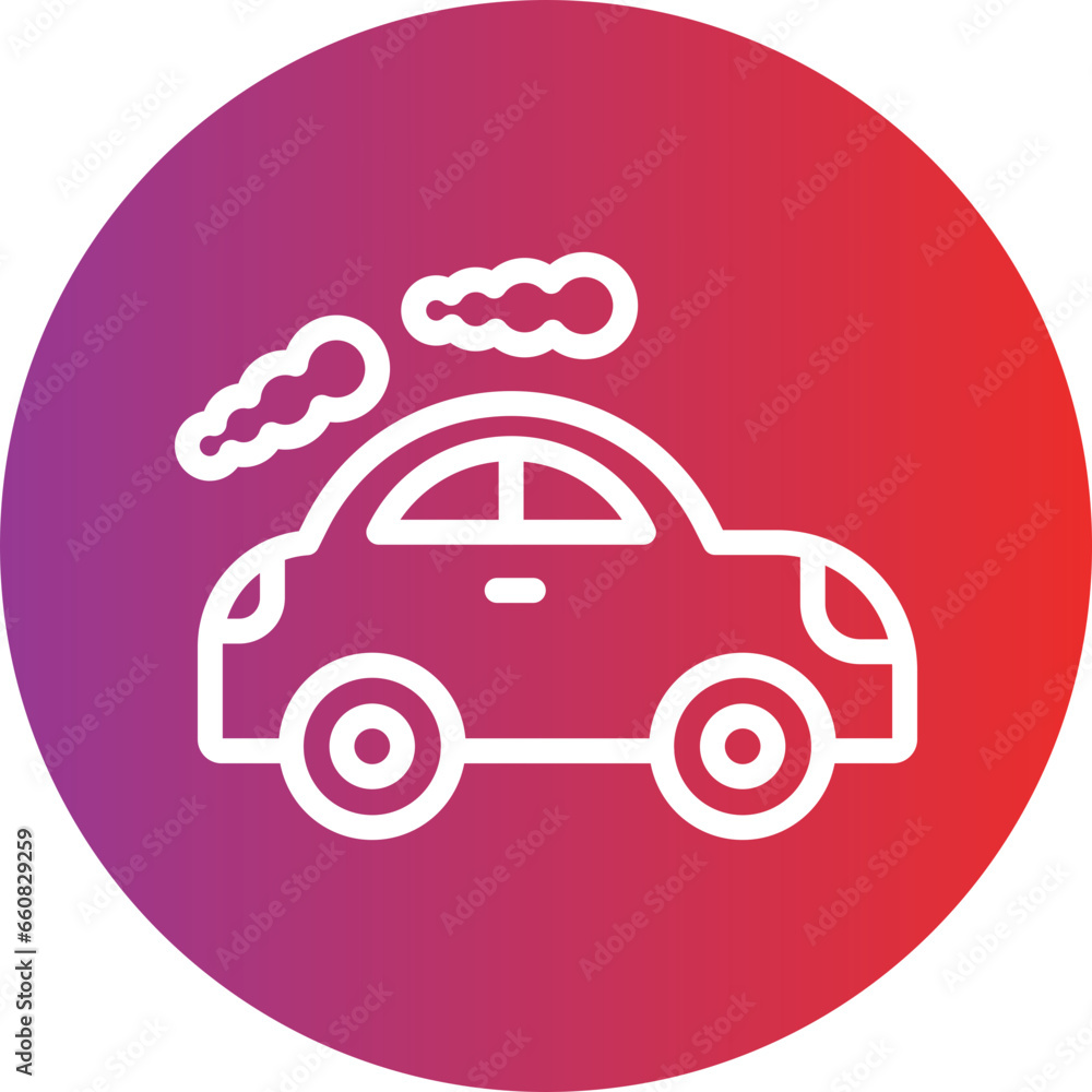 Car Pollution Icon Style Car Pollution Icon Style