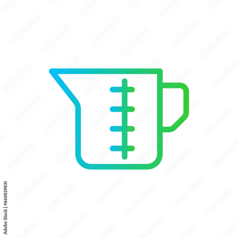Beaker glass measurement icon with black outline style. glass, beaker, lab, science, chemistry, flask, equipment. Vector Illustration Beaker glass measurement icon with black outline style. glass, beaker, lab, science, chemistry, flask, equipment. Vector Illustration