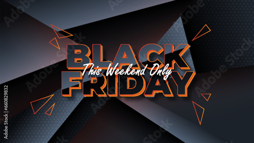 Limited Elegant, Sale Banner for Black Friday. Vector Banner for Shop, Web.