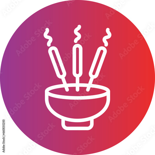 Incense Sticks Icon Style