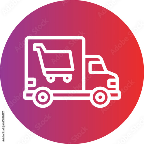 Groceries Delivery Icon Style