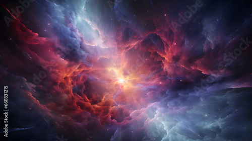 Colorful space galaxy cloud nebula. Stary night cosmos. Universe science astronomy. Supernova desktop background wallpaper