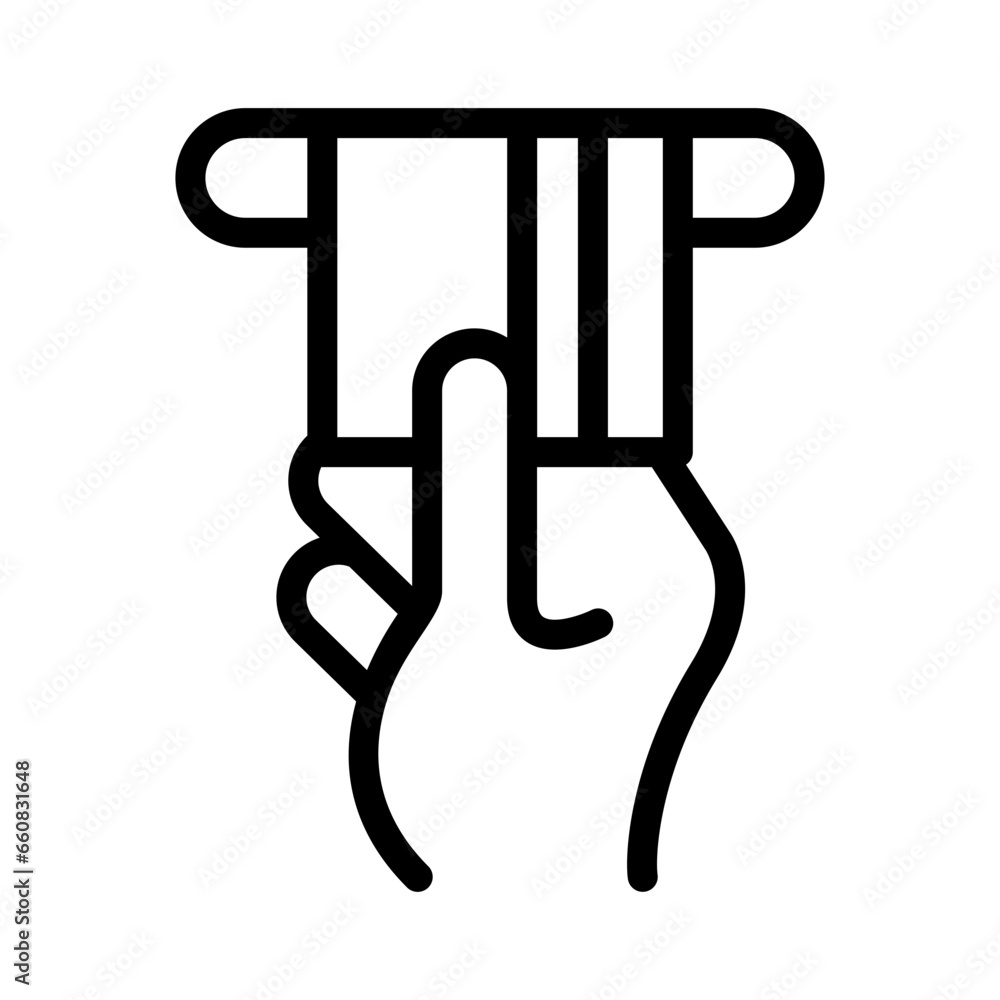 Icon of a hand inserting a credit card or ATM card Icon of a hand inserting a credit card or ATM card