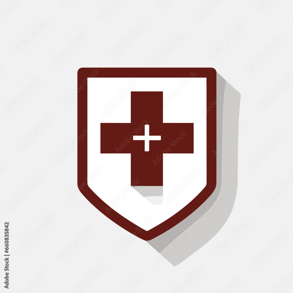 Medical insurance filled colorful logo. Digital health. Blood donation. Shield symbol. Design element. Created with artificial intelligence. Ai art for corporate branding, pharmacy shop, drug store Medical insurance filled colorful logo. Digital health. Blood donation. Shield symbol. Design element. Created with artificial intelligence. Ai art for corporate branding, pharmacy shop, drug store