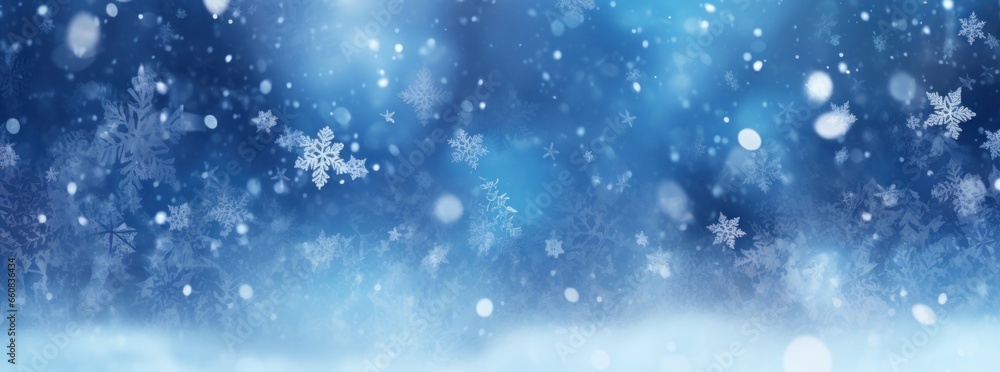 Blue ice background with snowflakes Blue ice background with snowflakes