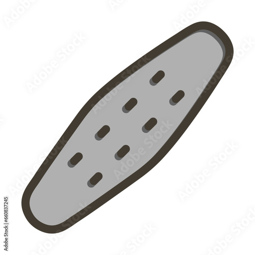 Nail File Vector Thick Line Filled Colors Icon Design