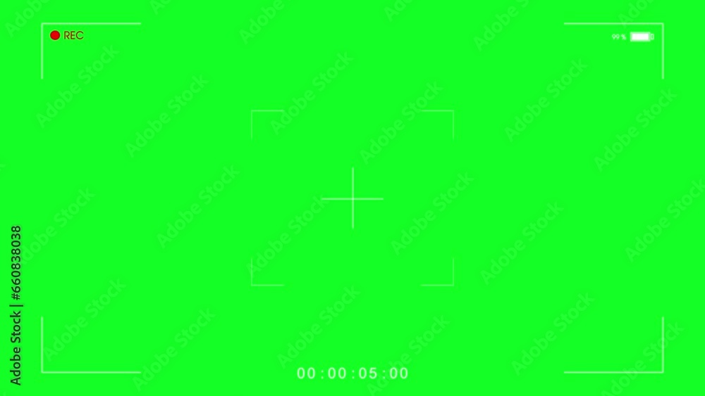 Camera recording screen overlay with alpha channel. camera frame