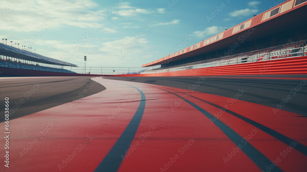small race tracks, in the style of dynamic outdoor shots, made of rubber, expansive spaces, dansaekhwa, harsh angles - Generative AI small race tracks, in the style of dynamic outdoor shots, made of rubber, expansive spaces, dansaekhwa, harsh angles - Generative AI