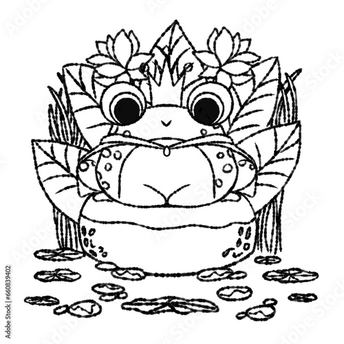 Frog Draw Coloring Page