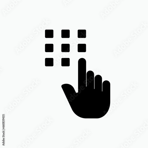 Smart Lock Icon. Automatic Key Access. Symbol Applied Technology for Modern Residence.