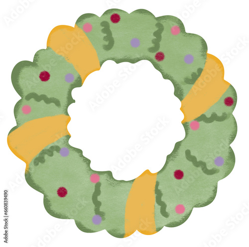 Christmas wreath Doodle art photo