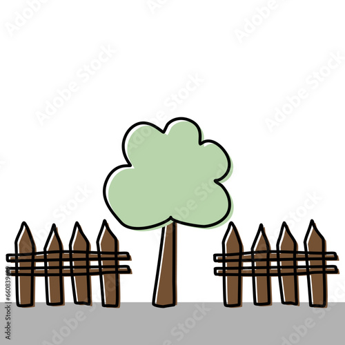 simple vector illustration green tree
