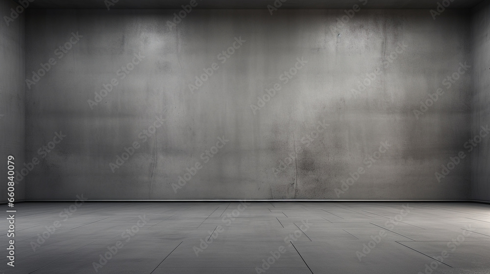The studio background of the empty gray room - Generative AI The studio background of the empty gray room - Generative AI